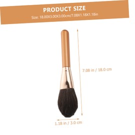Baluue Practical Makeup Double-ended Blush Powder Brush Wooden Handle Multipurpose for Liquid and Powder Foundation