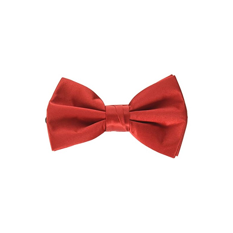 Stacy Adams Men's Satin Solid Bow Tie, Fire Red, One