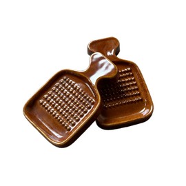 Made in Japan Wasabi Ginger Grater Set of 2 (Minoyaki Brown)