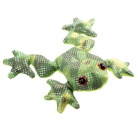 LK Trend & Style Decorative Sand Frog Sand Animal Worry Stone 10 cm Shimmering Multicoloured Glitter Design (Green)