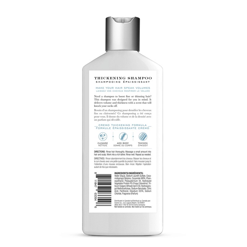 Cremo Shampoo, Thickening, Add Body, Texture & Volume, 16 oz
