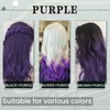 RUNATURE Clip in Hair Extensions Human Hair Purple Hair Extensions