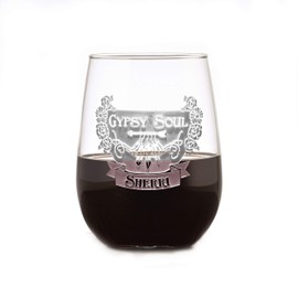 Gypsy Soul Bohemian Hippie Chick Stemless Wine Glass Gifts For Her (Set Of 2)