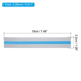 PATIKIL Guided Reading Strips, 20pcs Tracking Highlight Colored Overlay Bookmark Reduce Visual Stress Teacher Teaching Supply for Classroom, Blue 19x3.2cm