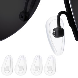 Betterun 2 Pairs Clear Soft Silicone Replacement Nose Pads for Oakley Tincup OX3184/Conductor 6 OO4106/Conductor 8 OO4107/Savitar OO6047