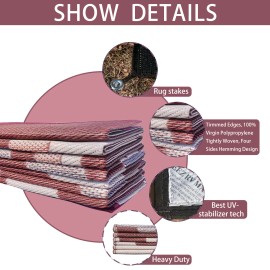 EEZ RV Products 9'x18'FT Heavy Duty Reversible/Dur - WaveBurgundy