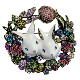 GFM® Rabbit Brooch - Easter, Christmas, Birthday, Mothers day (Brch-RB-DW0584)