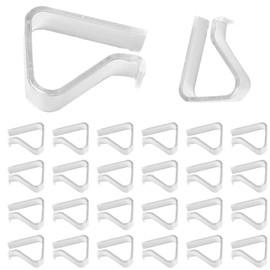 24 Pieces Transparent Clear Tablecloth Clips, Plastic Table Cloth Clips，Windproof Table Cover Holder Clamps，Table Cloth Holder for Christmas Home Wedding Party Indoor Outdoor Camping Picnic (S)