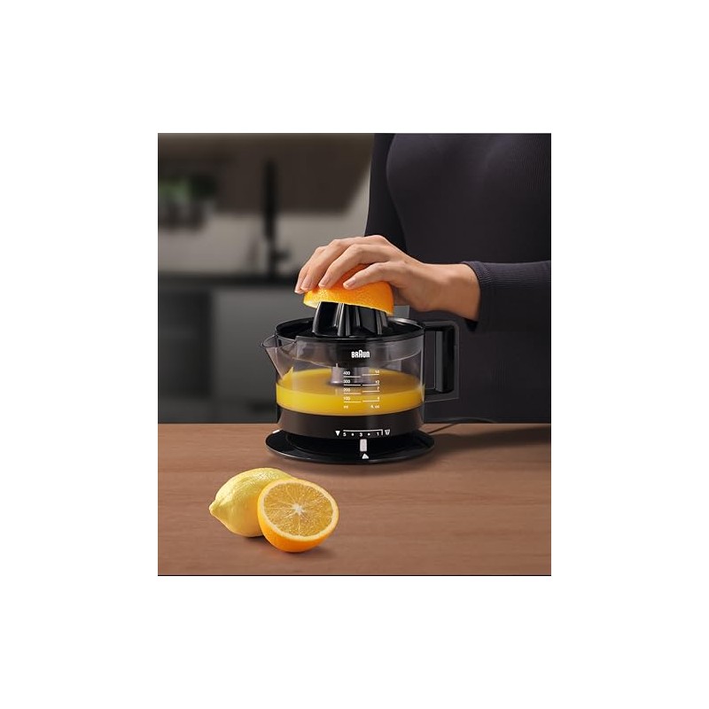 Braun CJ3000BK Spremiagrumi, rotazione a destra e sinistra, avvio e