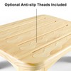 URFORESTIC Solid Wood Bed Step Stool Super Large/Bedside Steps for