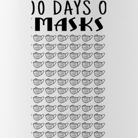 CafePress 100 Days Of Masks 1.0L (34 oz) Stainless Steel Water Bottle