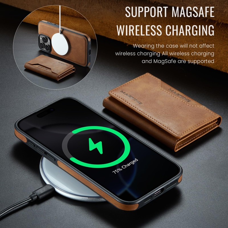XYAJUANG Compatible with Iphone16 Pro Max，The 2 in 1 Detachable