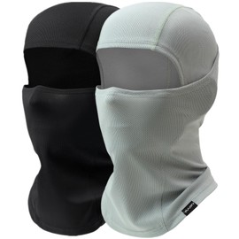 YANIKY Balaclava Breathable Balaclava UV Protection Balaclava Men Women Face Hood for Motorcycle, Bike, Cycling, Outdoor Sports, Black and light grey