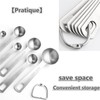 Meiyijia Stainless Steel Measuring Spoons, Stackable Soup Spoons for Measuring