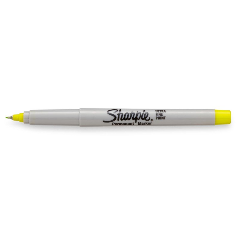 SHARPIE Permanent Markers, Ultra Fine Point (Supersonic Yellow)