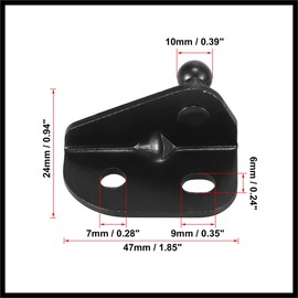 Hihaha 1 Set Car Ball Studs Mounting Bracket for Gas Strut Shock 47x43x24mm Durable Material