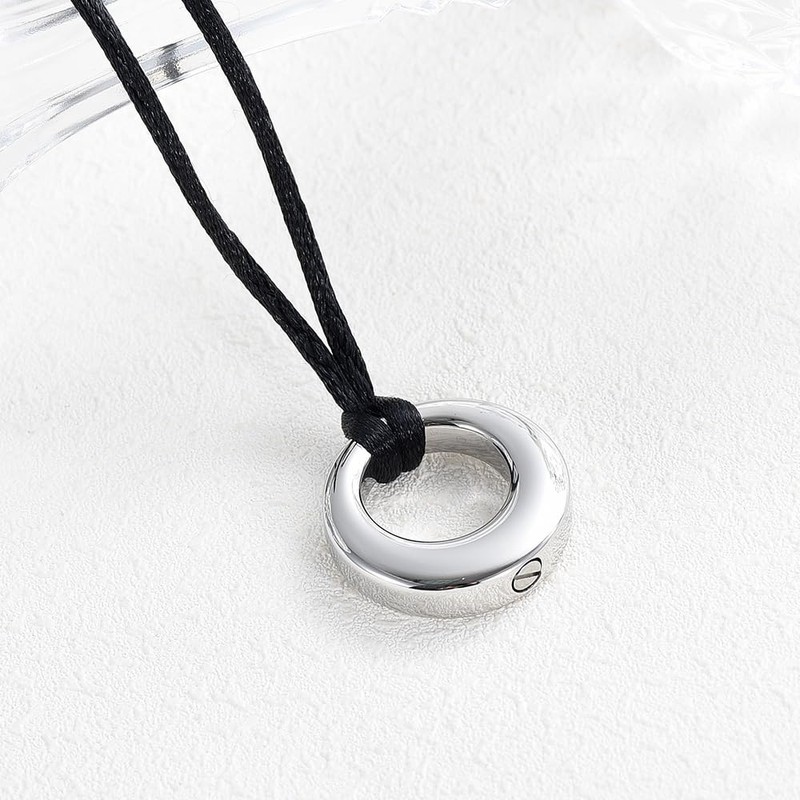 Ashes Pendant Necklace, Memorial Ashes/Hair Holder, Waterproof, Stainless Steel, Women's