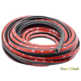 TradeWind Door Mall, Wind Noise Prevention Tape, Noise Prevention, Silent Multi-Mall, Door Trim, Trunk & Bonnet with Improved Airtightness (Black 32.8 ft (10 m)