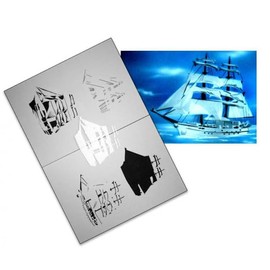Step by Step Airbrush Stencil Tattoo AS-043 M ca. 5,11" x 3,95" ca 13 cm x 10 cm