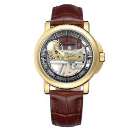 FORSINING Business Automatic Mechanical Waterproof PU Leather Band Men Watch(A)