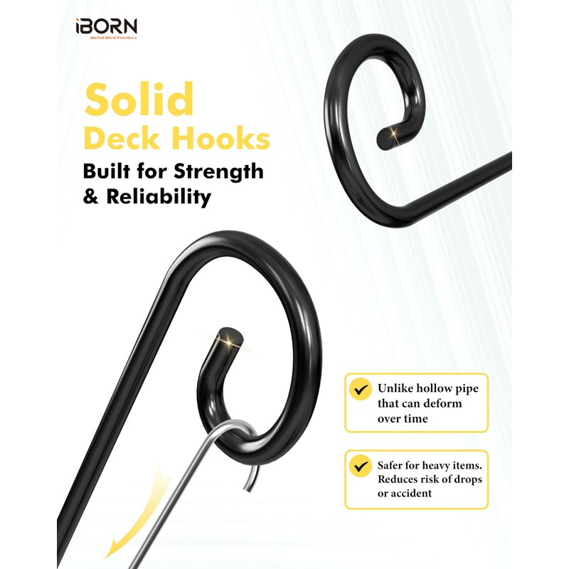 iBorn Deck Hook for Bird Feeder 13 Inch Hummingbird Feeder