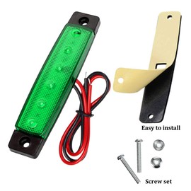 10 Pack Marine Boat LED Navigation Cabin Deck Courtesy Light Stern Transom Lights 12V for Boating Kayak Yacht, Dinghy, Sailboat, Pontoons, Freighters, Hovercrafts, Hunting & Fishing (Green)