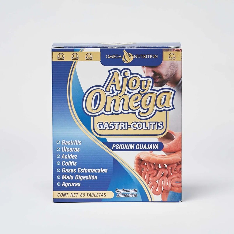 Paq Ajo Omega Nutrition Gastri Colitis Acidez Agruras Sabor