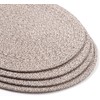 WENFOME 4 Pack Oval Woven Placemats, Mix Brown Cotton Plate