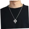 LIFKOME 3pcs Basketball Pendant Necklace Chain Silver Chain Men Necklace