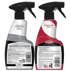 Weiman Stainless Steel Cleaner & Cooktop Daily Cleaner - 12 Ounce - Kitchen Appliance Cleaner Kit