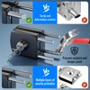 Ranbo Frameless Double-Sided Glass Door Lock,Clamp-On No-Drill,304 Stainless Steel,for 3/8"–1/2"