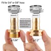 4 Set Garden Hose Repair Connector with Clamps, Fit for