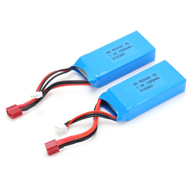 7.4V 1500mAh Lithium Batteries 15C T Plug Model Battery for