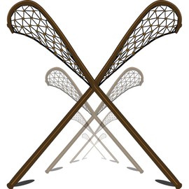 CafePress Traditional Lacrosse Sticks 8.5" x 4.5" Zipper Cosmetic Pouch