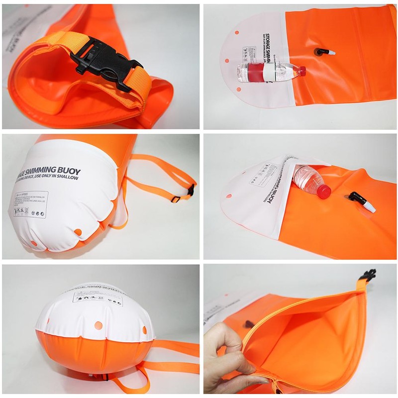 20L Swim Buoy Tow Float Waterproof Bag Storage Bag Inflatable