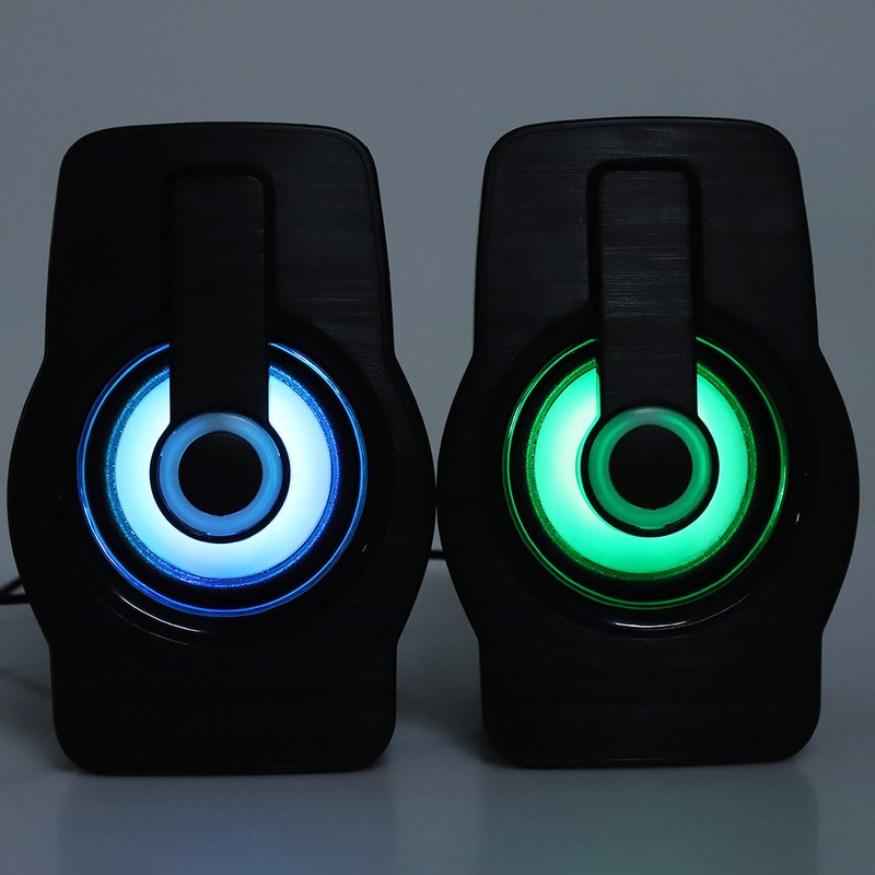 FT-185 Mini USB LED Speaker Portable Loudspeaker Music Player for