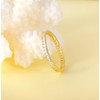 TIGRADE 2.5mm Women Anniversary Ring Cubic Zirconia Wedding Band CZ