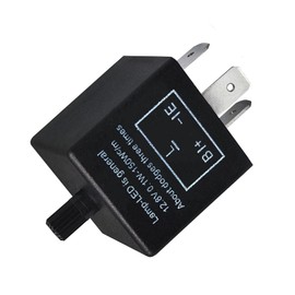 Shakas Car Led Flasher Unit, 3 Pin Turn Signal Light Flashing Repair Flasher Unit, CF-13 Adjustable Frequency Plug and Play Waterproof Flasher Unit, for Most Cars Trucks Modification Accessories