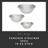 柳宗理 Sori Yanagi 水切りの良さと洗いやすさを追求したパンチングストレーナー 燕三条 ステンレス製ざる 19.23.27cmセット 1枚板をパンチング加工しているため水切れが良く目詰まりしにくい 食器洗浄機使用可能 18ー8ステンレス