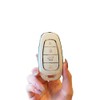 Snugfit Key fob Cover case Protector White (Hyundai C 4
