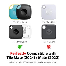 Silicone Dog Collar Holder for Tile Mate 2024 & 2022, 2 Pack Waterproof Protective Case for Tile Mate Pet Dog Cat (Navy/Gray)