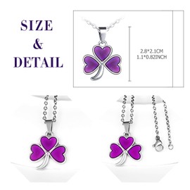 Feilok Women's Stainless Steel Necklace with Pendant Necklace for Women Jewellery Gift for Her Wife Girlfriend Mum Birthday, Stainless Steel