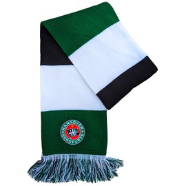 Generisch Hannover football scarf, block scarf, embroidered (knitted scarf), logo northern curve, Black, White, Green, Red