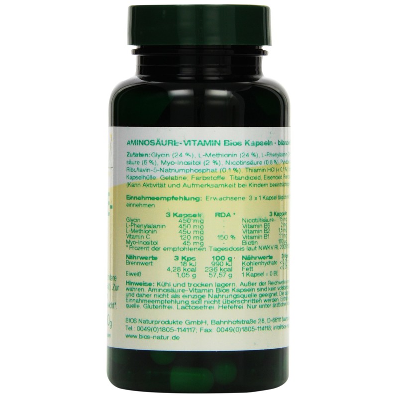 Bios Aminosäure-Vitamin, 100 Kapseln, 1er Pack (1 x 60 g)