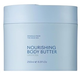 SEACRET Minerals Body Butter Green Tea, Dead Sea Skin Care Treatment with Shea & Cocoa Butters, Olive Oil, and Vitamin C & E for Moisturizing, Hydrating, Softening All Skin Types, 8.5 Oz / 241 ml