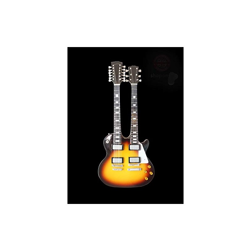 The Eagles Don Felder Double Neck Miniature Guitar Replica