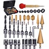 SHITIME 34 Pack Wood Working Chamfer Drilling Tools, 6 Countersink