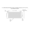 2' x 4' White Plastic Perforated Tile
