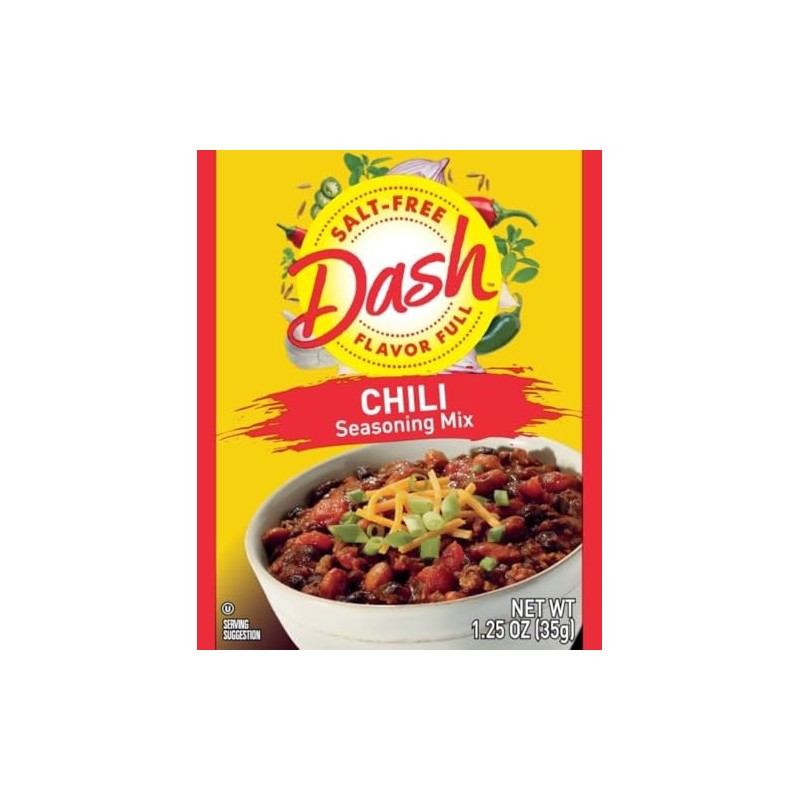 Dash Salt-Free Seasoning Mix, Chili, 1.25 Ounce (Pack of 12)