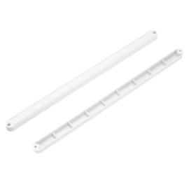 PATIKIL 9 Inch Drawer Slides, 4 Pcs Plastic Guide Rails Side Mounted Rails for Cabinet/Drawer/Bedside/Table/Wardrobe with 19/32" (15mm) Groove, White